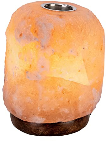 SUPERBUTELKI.PL Lámpara de Cristal de Sal Aromaterapia, Recorte de Aceite Esencial, Natural y Único,Una Composición Elegante de Punjab Pakistán