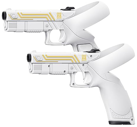 AMVR VR Touch Controller Game Gun Compatible con Meta Quest 2, Pistol Grip Accesorios Compatible con Quest 2 FPS Game,Aumente la Experiencia de Juego para VR Shooting Game