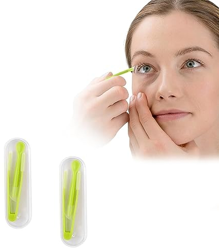 WKRTDY Set 2 Pezzi Pinzette, Ventosa e Applicatore Lenti a Contatto Strumenti di Rimozione e Sostituzione Pratici per Casa e Viaggio