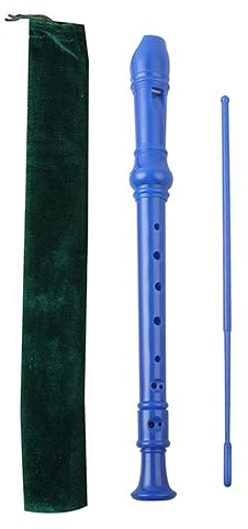 8-håls Sopranblockflöjt Lång Flöjtinstrument För Nybörjare Med Musikredskap Sopranblockflöjt Träblås nybörjare sopran blockflöjt (Color : Blue)