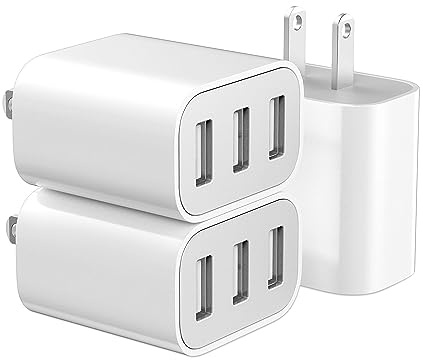 3-Port USB Wall Charger,Compatible with iPhone 14/13/12/11 Pro Max