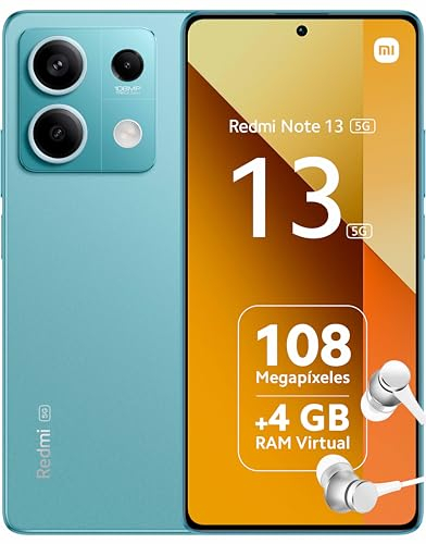 Xiaomi Redmi Note 13 5G 6+128GB, Fotocamera Super-Clear da 108 MP, Schermo da 6.67, 5.000 mAh, Blu (IT Versione)