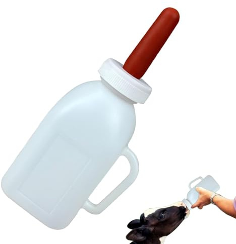 biberón de, biberón de Leche de Cordero - Botella Ternera Botella Cordero,Biberón para Cabras a Prueba de Fugas, Suministros para Cabritos, biberones para terneros, corderos y Animales pequeños