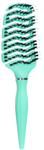 Brosse à crêper avec poils - Brosse de coiffage avec poils de sanglier - Peigne de précision pour coiffer les cheveux - Brosse à crêper flexible pour cheveux - Brosse à cheveux avec poils de sanglier