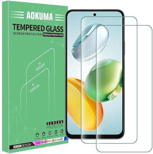 AOKUMA Schutzfolie für Honor 200 Smart/HMD Pulse 2 Pro Panzerglas,【2 Stücke】 Glas kompatibel mit Honor 200 Smart/HMD Pulse 2 Pro Schutzfolie,Premium Glasfolie mit 9H Härte,Anti Kratzer,Anti-Öl