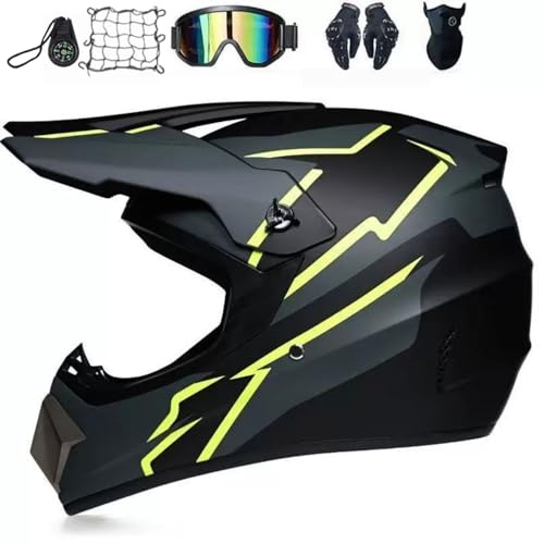 Casco Motocross Bambino - Casco da Cross per Bambini 3-10 Anni, Casco Integrale MTB con Mentoniera Removibile, Casco Moto Bambino Sicuro per Quad e Scooter (SpiderMan/Design Personalizzato) (S)