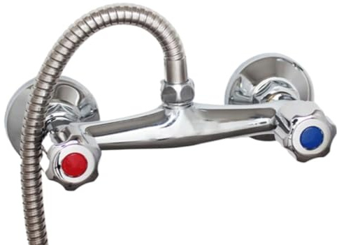 Rubinetto miscelatore per doccia a parete, miscelatore termostatico per vasca da bagno, miscelatore per doccia cromato, miscelatore per acqua calda e fredda, temperatura costante intelligente, argento