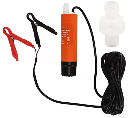 Klanata 12V Portable Inline Bilge Pump – 280GPH Low Noise Submersible Water Pump for Boats, Yachts, RVs, and Marine Use