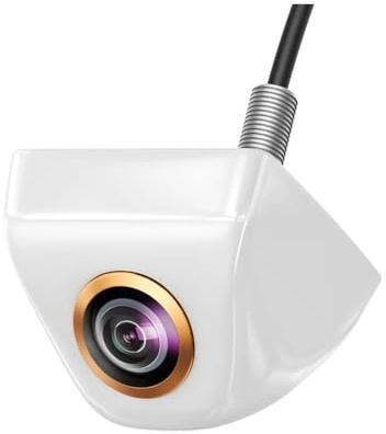 Omvänd kamera 170° full HD nattersättning för vision omvänd AHD Fisheye fordon parkeringskamera gyllene lins bil bakåtkamera backup-kamera (vit-AHD1080P) (vit-CVBS-AHD720P)