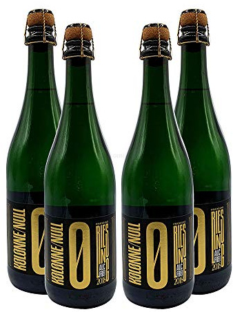 Kolonne Null - 4x 0% Alkohol - PRICKELND mit Korken - Alkoholfreier Prickelnd 0,75L- [Enthält Sulfite]
