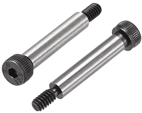 uxcell Alloy Steel Hexagon Socket Head Shoulder Screws Bolts, 1-1/2 Shoulder Length, 1/4 Shoulder Dia, #10-24 Thread, 4pcs