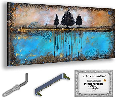 Monica Mirafiori I 100% HANDGEMALT I Gemälde Wish 100x50cm | Gemälde Handgemalt | Acrylgemälde | Sehr Großes Acrylbild I Moderne Kunst I Kunstbilder