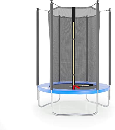 Trampoline de Jardin Cocon ø 150cm - 5FT - Filet intérieur, Matelas de Protection - Bleu