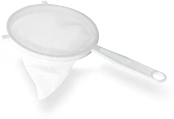 BRICOMIRAS - Colador de Cocina Multiuso de Tela 20cm | Filtro Eficiente para Aceite y Jugos | Mango de Plástico Ergonómico | Duradero y Reutilizable, Tela, 20cm