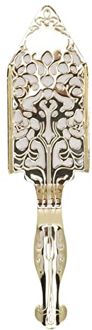 QANYEGN Cuillère à Absinthe, Cuillère à Absinthe en Acier Inoxydable, Cuillère à Cocktail en Verre pour la Fête au Bar de la Cuisine (Cuillère à absinthe vintage dorée)