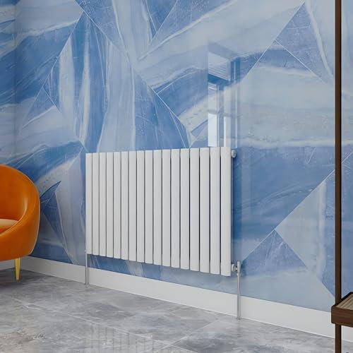 Central Heating Radiator,600x1003mm White Oval Column Single Panel for Bathroom/Hall/Kitchen Energy-efficient and Modern Design.