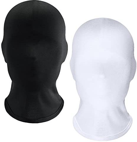 keland 2 st Zentai Heltäckande Mask Halloween Spandex Huva Mask för Cosplay Unisex