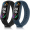 Vancle 2 Stück Armband Kompatibel Mit Xiaomi Mi Band 6/5 Und Amazfit Band 5 - Silikon Uhrenarmband Für Damen Und Herren, Original Classic Sport Ersatzarmband