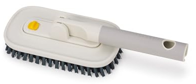 Joseph Joseph CleanTech 2-in-1 Tile Scrubber and Grout Brush with V-Shaped Bristles, Soft-Grip Handle