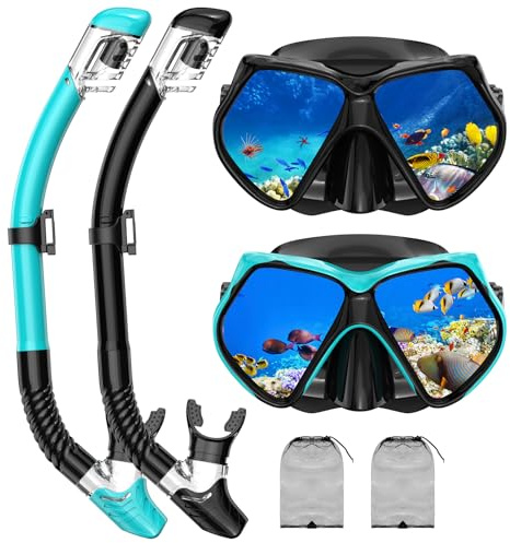 Snorkel Gear for Adults Men Women Diving Set with Diving Mask Panoramic View