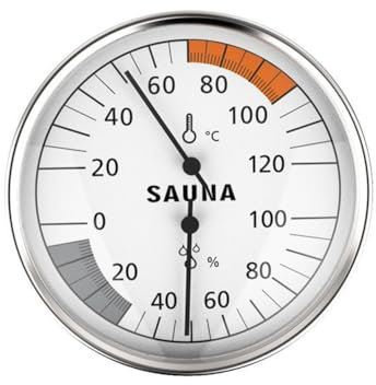 Fegtrtyoa Thermomètre Hygromètre de Sauna à Cadran Suspendu pour Tester la Température
