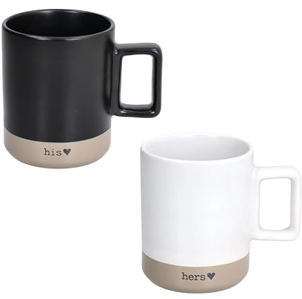 Tognana, Confezione 2 Mug 400 Cc You & Me, Stoneware, Multicolor