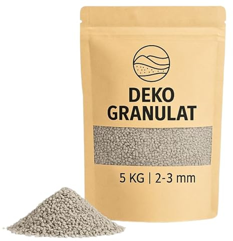 Gránulos decorativos grises como decoración de colores – 5 kg pequeñas piedras decorativas Ø 2-3 mm para vasos, jarrones