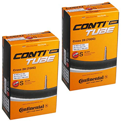 Continental Cross 28 700 x 32-42c Bike Inner Tubes - Presta 42mm Valve (Pair)