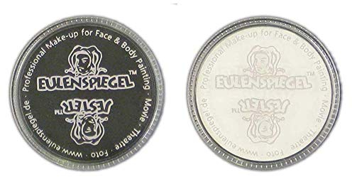 Eulenspiegel Creme Schminke Schwarz + 501009 - Creme Schminke Weiߟ, 35 ml