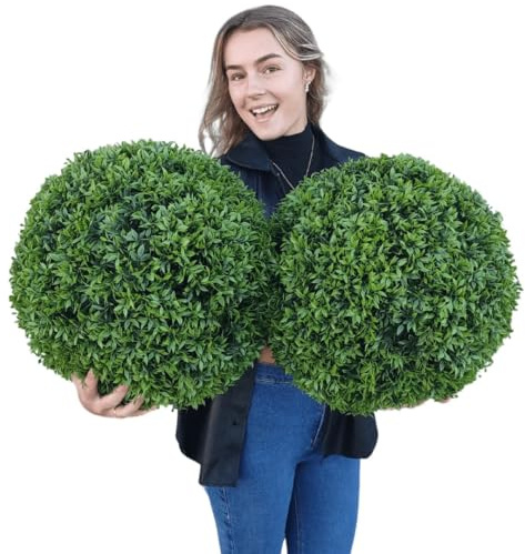 365 Curb Appeal Set of 2 Large Topiary Balls (Better Than a Boxwood)