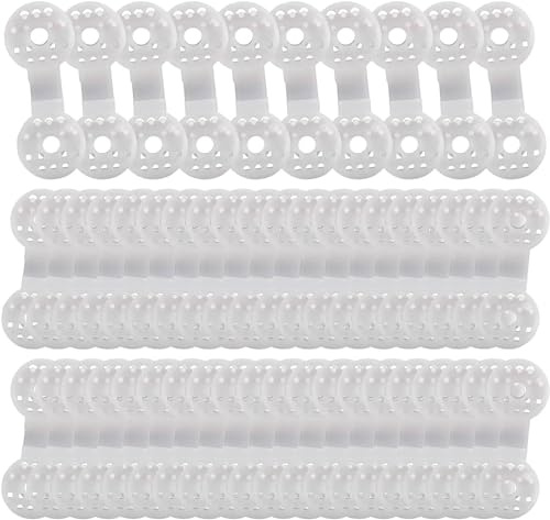 50pz clip in plastica per tessuto ombreggiante, impugnatura per rete parasole resistente, clip per rete ombreggiante rotonda Morsetto di fissaggio per telone Clip per rete riutilizzabili (Bianco)