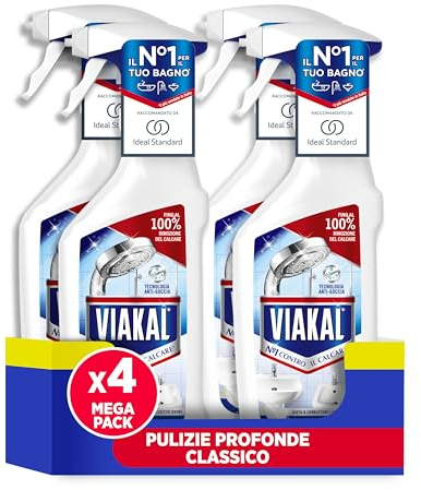 Viakal Classico Spray Per Rimuovere Fino Al 100% Di Calcare Con Tecnologia Anti-gocce