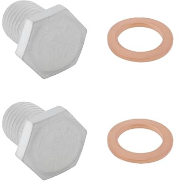 Briny River Lot de 2 Bouchons de Vidange de Carter D'huile de Voiture avec Joint 11131273093 Compatible avec BMW E30 E34 E36 E39 M12 X 1,5 X 20,5 X 17 Mm