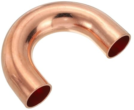 PATIKIL 1 OD 66x99mm Elbow Copper Pipe Fitting, 180 Degree Bend Welding Sweat Solder Connection for HVAC Air Conditioner Plumbing