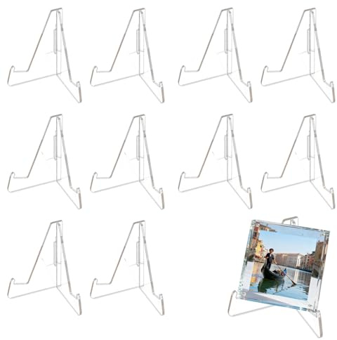 SEPWGUMD Soporte acrílico para Tarjetas coleccionables 10 Unidades 4,7x6,2 cm Transparente para exhibición de Cartas, Monedas, Fotos y Marcos pequeños