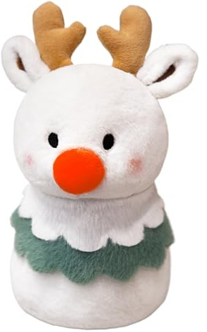 Generico Weihnachtsdekoration mit Rentier, weiche 3D-Plüschpuppe, Plüschpuppe, mit Plüsch-Rentier, für Innenräume, Schlafzimmer, Sofa, Boden, Kinder, Freunde, Familie, macht es für Spiele