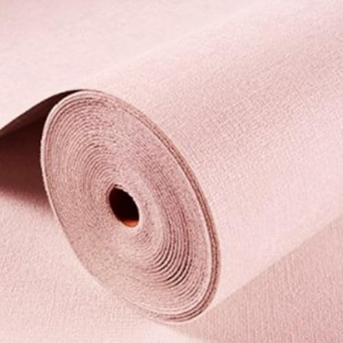 Trayne Vattentät självhäftande tapetrulle, 50 x 1 000 cm fuktsäkra klistermärken väggpaneler för sovrum, vardagsrum, köksväggar (rosa)