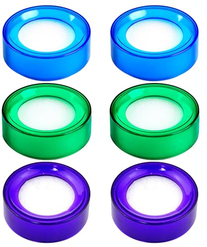 SHINEOFI Umidificatore per Dita Spugna Rotonda per Contare Denaro 6 Pezzi in Plastico e Spugna per Uso a Banco Cassa e Smistamento Documenti