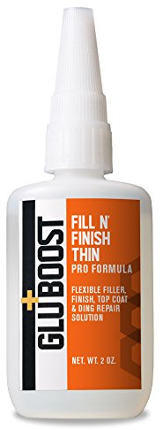 GluBoost Fill n’ Finish Thin Formula – Self-Leveling, Flexible, Clear Wood Filler for Cracks, Dings, and Repairs – Interior Pore and Wood Grain Filler for Finishing and Repair – 2 oz Solution