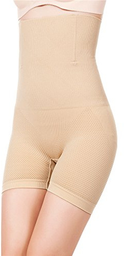 ROBERT MATTHEW Brilliance Lower Tummy Control Shapewear Shorts | Strapless High Waist Support | Mid-Thigh Body Shaper | Under Dress Smoothing Fit | Slimming Wear Shapewear for Women | Nude LXL