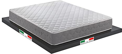 Materassimemory.eu - Materasso Wave Piazza e Mezza Mis. 120x190 Alto 20cm Anatomico, Imbottitura Fibra Ipoallergenica, Igienico, Confortevole, Spedito Sottovuoto Arrotolato, 100% Made in Italy