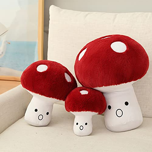 Hynbasea 3D Creativas Almohadas de Peluche Esponja Bonita Sorprendida Almohada Decorativa de Hongo (Pequeño (17,78 cm)