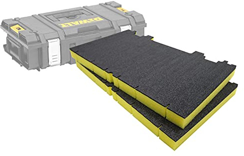 Shadow Foam Easy Peel — Tuffsystem DS150/300 insats [gul 30 mm dubbelpack] anpassningsbart skum för DeWalt Toughsystem verktygslådor | Perfekt för Lean, 5S, Kaizen & anpassade organisatörer