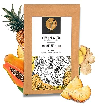 OYA - Préparation pour Rhum Arrangé de Dégustation SAIL AWAY - Ananas Papaye Gingembre (pour 70cl de rhum)