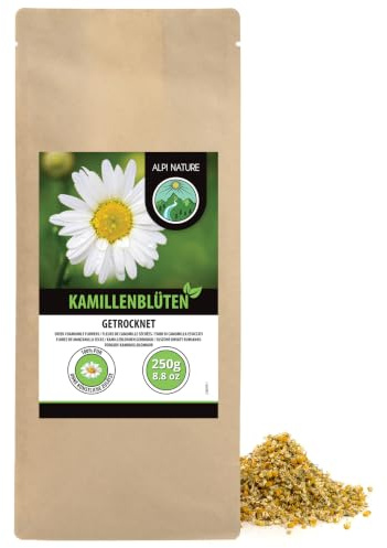 Alpi Nature Kamomill Te 250g, Torkade Kamomillblommor Premiumkvalitet, Kamomillte, Lös Örtte