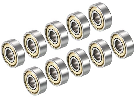 PATIKIL 7x22x8mm Skateboard-Bearing, 10 Pack 608ZZ ABEC-7 Steel Ball Bearings Shielded Sealed Miniature for Longboard Scooters Roller Skates