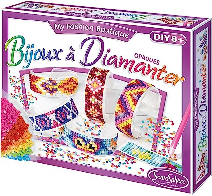 Sentosphère 3932530 Bastel-Set Strassstein-Schmuck Matt, Kreativ-Set, DIY Accessoires
