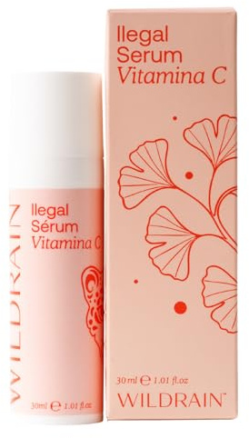 Wild Rain Ilegal - Sérum Vitamina C Estable al 15% - Potente Antioxidante e Iluminador Facial - Tratamiento Antimanchas y Antiedad con Ácido Hialurónico - 30ml