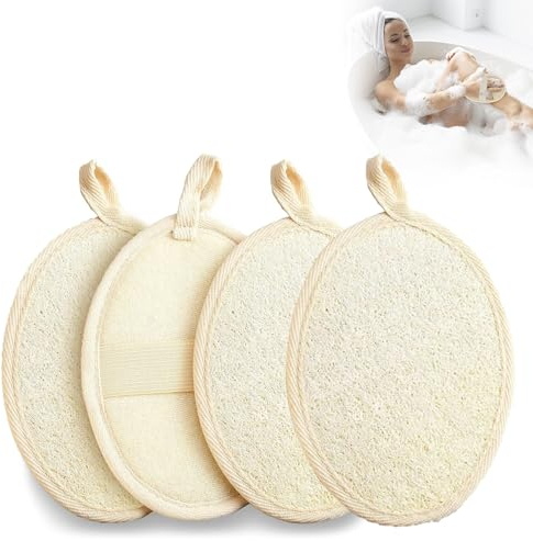 Luffa Schwamm, Natürlicher Duschschwamm, wiederverwendbarer Luffa Schwamm, Peelingschwamm, Tiefenreinigung des Hautkörpers zum Baden, Loofah Shower Sponge, Natural Body Exfoliating