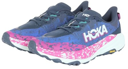 HOKA Womens Speedgoat 6, Stormy Skies/Aqua Breeze, 11 Wide